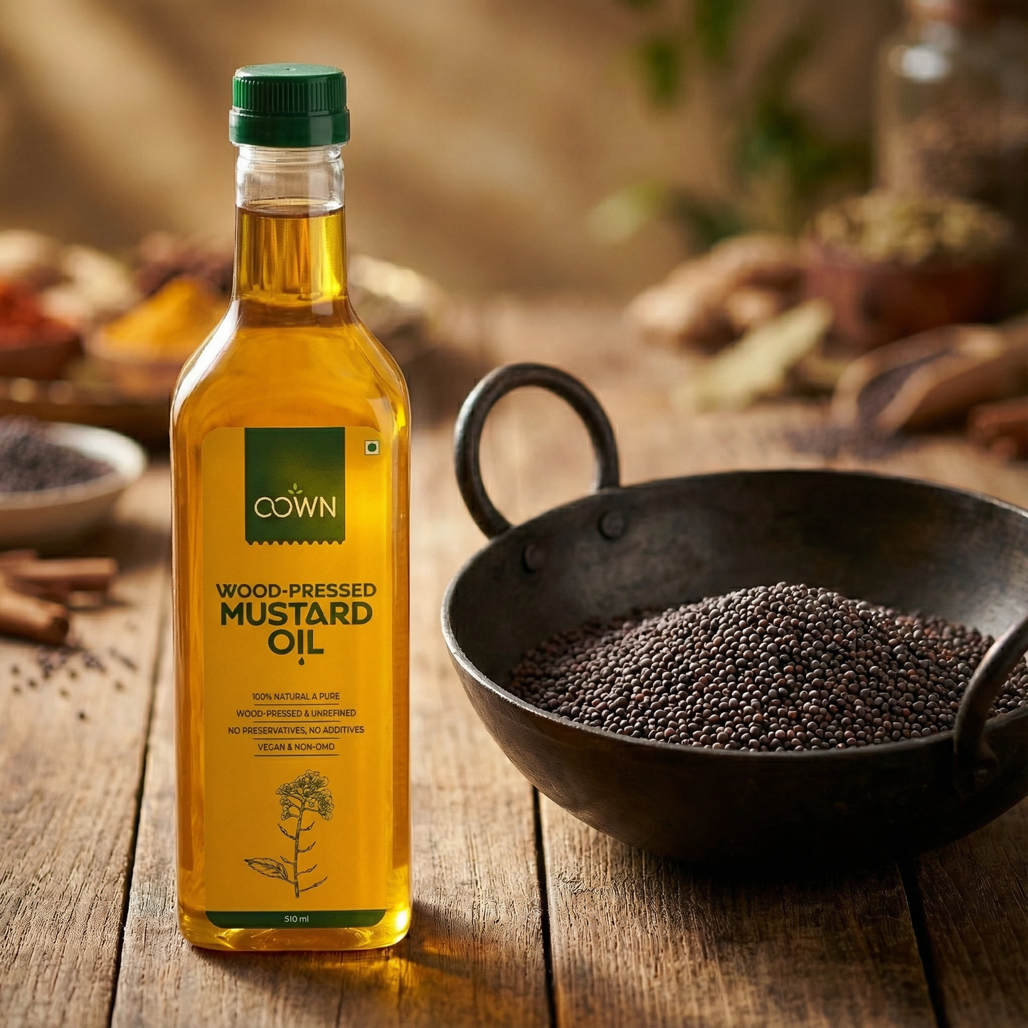 Black Mustard Oil | Wood-Pressed