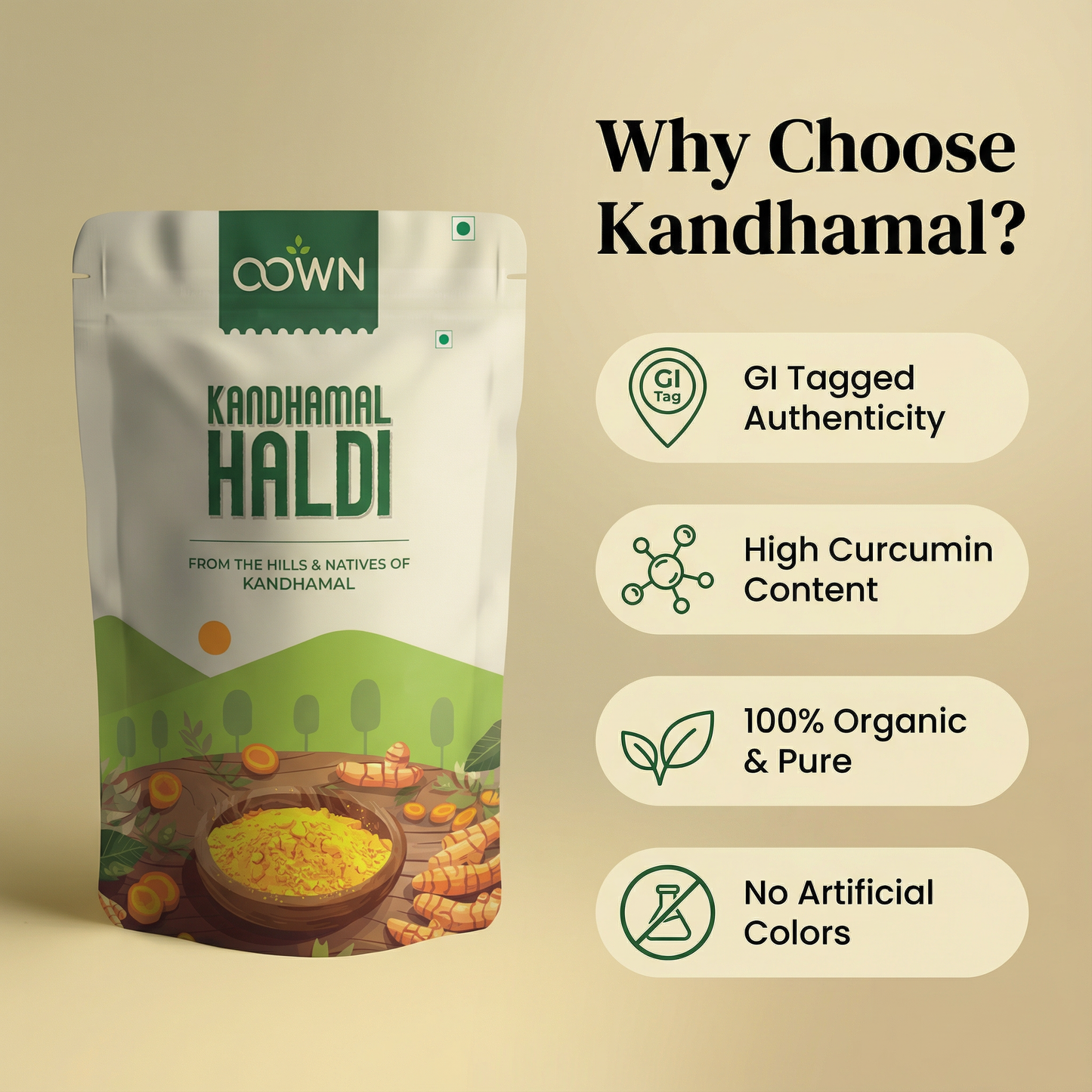 Kandhamal Traditional Haldi (Turmeric Powder)