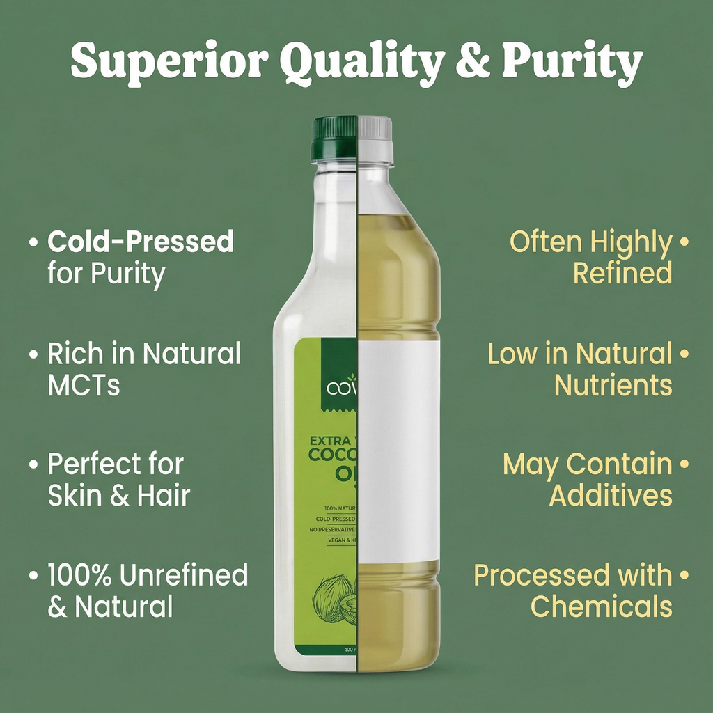 Coconut Oil, Wood-Pressed, Unrefined
