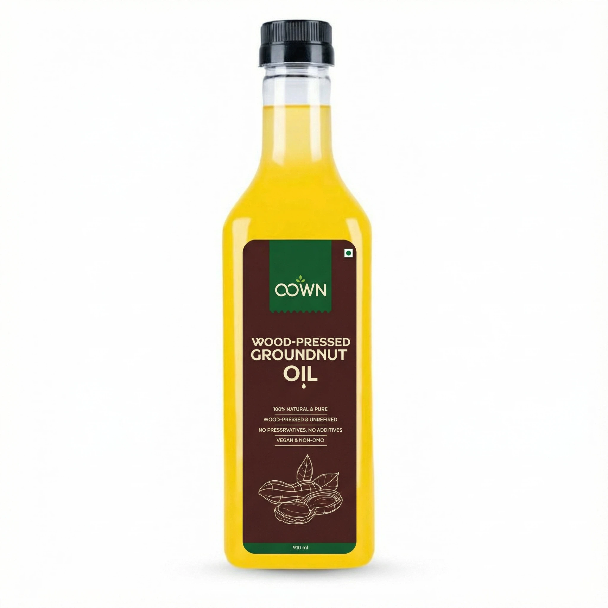 Pure Groundnut Oil, Wood-Pressed