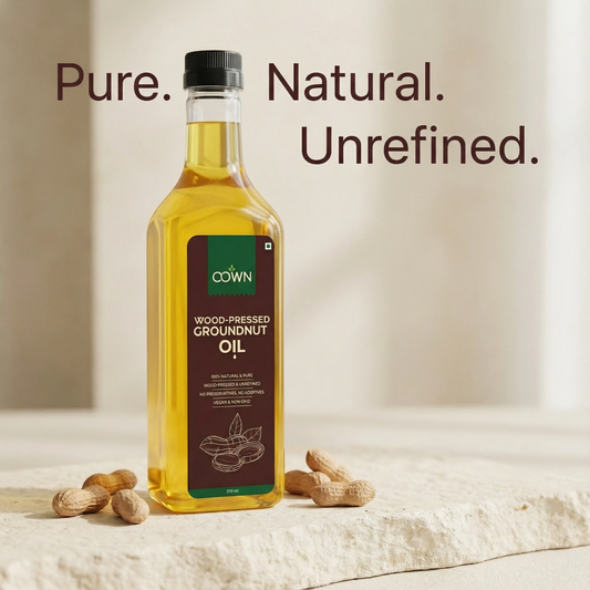 Pure Groundnut Oil, Wood-Pressed